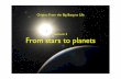 Origins: From the Big Bang to Life Lecture 3 From stars to ...