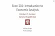 Econ 201: Introduction to Economic Analysis