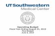 UT Southwestern Operating Budget FY2019