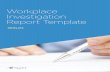 Workplace Investigation Report Template - i-Sight