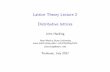 Lattice Theory Lecture 2 Distributive lattices