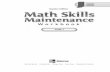 Indiana Math Skills Maintenance Workbook, Grade 7 TAE