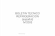BOLETIN TECNICO REFRIGERACION (español) IV/2003