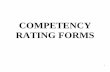 COMPETENCY RATING FORMS - UTEP