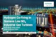 Hydrogen Co-Firing in Siemens Low NOX Industrial Gas Turbines