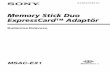 Memory Stick Duo ExpressCard™ Adaptör - sony.com.tr