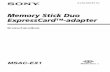 Memory Stick Duo ExpressCard™-adapter - sony.co.uk
