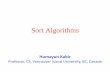 Sort Algorithms - Vancouver Island University