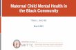 Maternal Child Mental Health in the Black Community