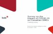 Survey on the impact of COVID-19 on Canadian SMEs
