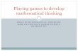 Playing Games Develop Mathematical Thinking