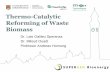 Thermo-Catalytic Reforming of Waste Biomass