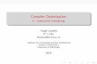 Compiler Optimisation - 6 Instruction Scheduling