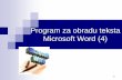 Program za obradu teksta Microsoft Word - Weebly