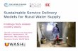 Sustainable Service Delivery Models for Rural Water Supply