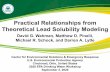 Practical Relationships from Theoretical Lead Solubility ...