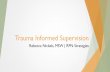 Trauma Informed Supervision - Resource Sharing Project
