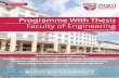 Programme With Thesis - FACULTY OF ENGINEERING