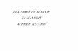 Documentation for Tax Audit & Peer Review
