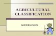 AGRICULTURAL CLASSIFICATION - HCPAFL