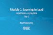 Module 1: Learning to Lead
