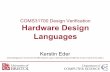 COMS31700 Design Verification Hardware Design Languages