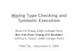 Mixing Type Checking and Symbolic Evaluation