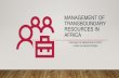 MANAGEMENT OF TRANSBOUNDARY RESOURCES IN AFRICA