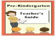 Pre-Kindergarten Teacher’s Guide - Kinderplans