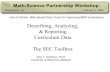 Describing, Analyzing, & Reporting Curriculum Data The SEC ...
