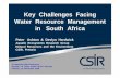 Key Challenges Facing Water Resource Management in South ...