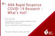 AHA Rapid Response COVID -19 Research – What’s Hot?
