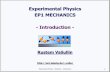 Experimental Physics EP1 MECHANICS - Introduction