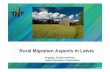 Rural Migration Aspects in Latvia