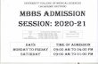 MBBS Admission Forms and Instructions 2020 - ucms.ac.in