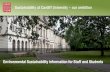 Sustainability at Cardiff University our ambition