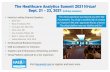The Healthcare Analytics Summit 2021Virtual Sept. 21 23, 2021