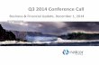 Q3 2014 Conference Call - Nalcor Energy