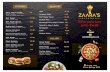 Zaaras Kitchen Menu - zaaras.com.au