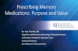 Prescribing Memory Medications: Purpose and Value