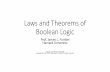 Laws and Theorems of Boolean Logic - Harvard University