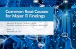 Common Root Causes for Major IT Findings