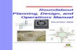 Roundabout Planning, Design, and Operations Manual