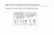 Lecture 5: DNF, CNF and Predicate Logic