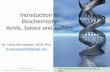 Introduction to Biochemistry Acids, bases and buffers