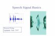 Speech Signal Basics - אוניברסיטת חיפה