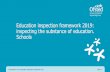 Education inspection framework 2019: inspecting the ...
