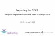Preparing for GDPR - Adapta Consulting