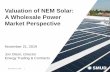 Valuation of NEM Solar: A Wholesale Power Market Perspective