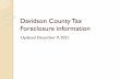 Davidson County Tax Foreclosure information